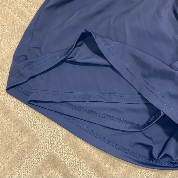 Halara Airy Super High Waisted Cool Touch Yoga Shorts with Pockets in Navy Blue - Picture 3 of 8